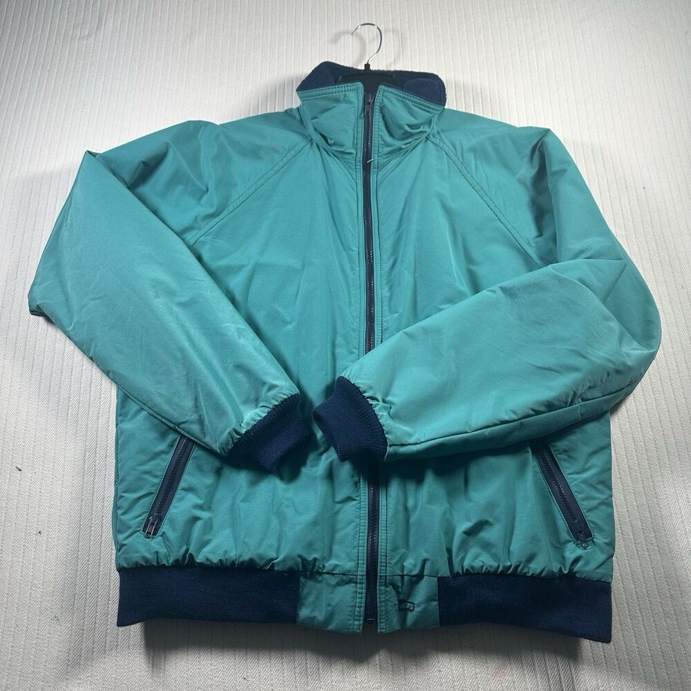 Vintage Woolrich Men’s XL Teal Nylon Bomber Jacket NWT Full Zip Retro